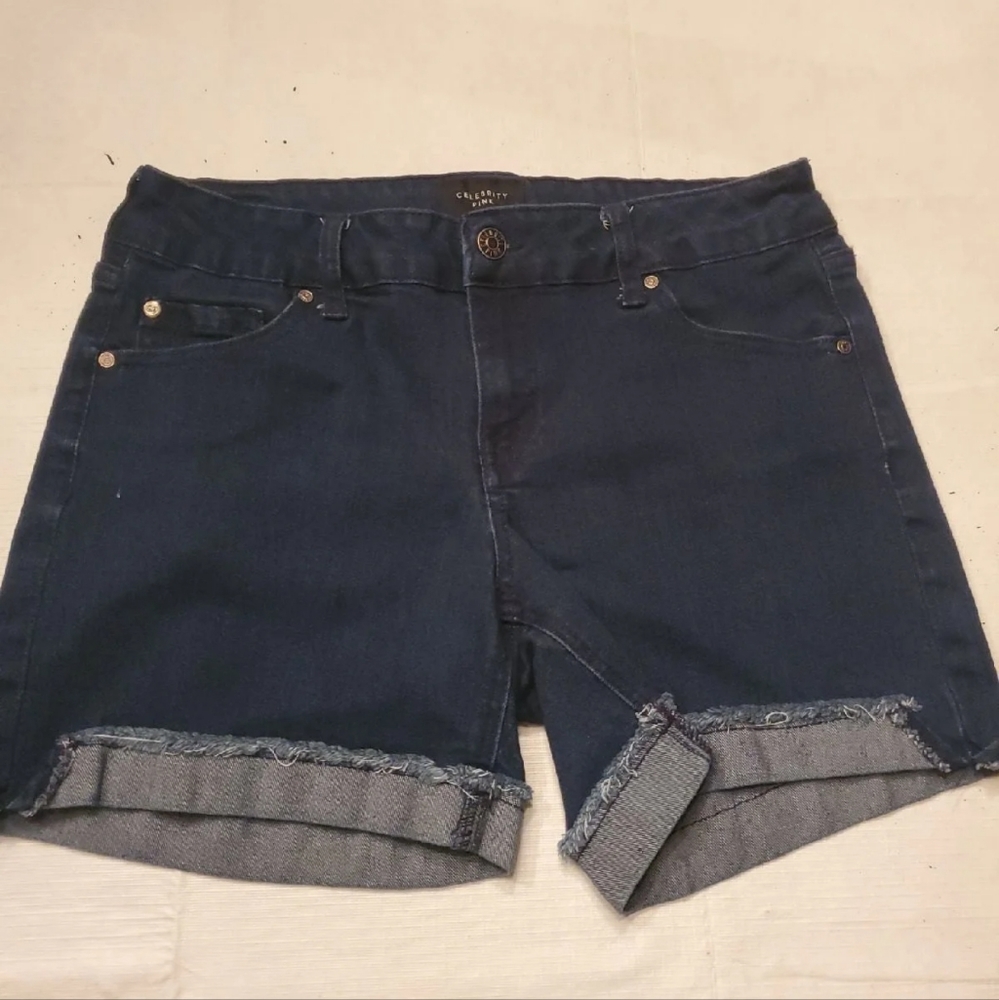 Celebrity pink jean shorts